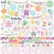 Echo Park Make A Wish Birthday Girl 12 x 12 Cardstock Element Stickers